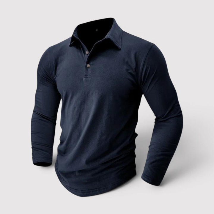 Adrian™ | Leichtes Langarm-Poloshirt in ruhigem Design