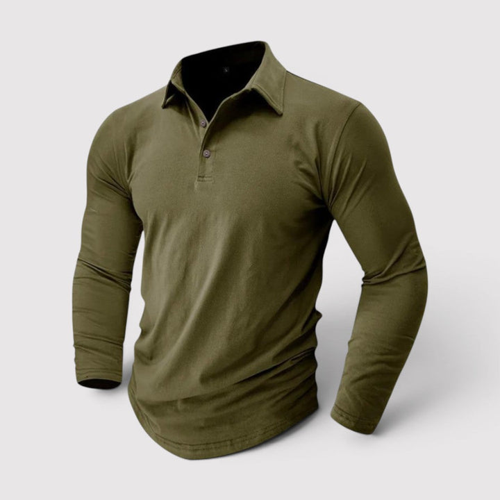Adrian™ | Leichtes Langarm-Poloshirt in ruhigem Design