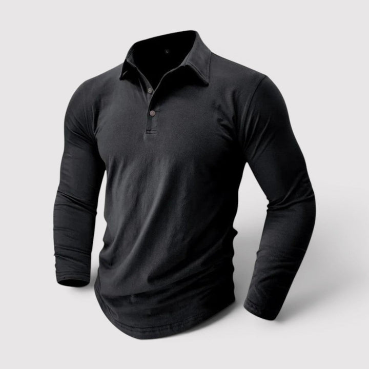 Adrian™ | Leichtes Langarm-Poloshirt in ruhigem Design