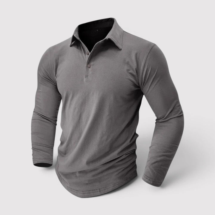 Adrian™ | Leichtes Langarm-Poloshirt in ruhigem Design