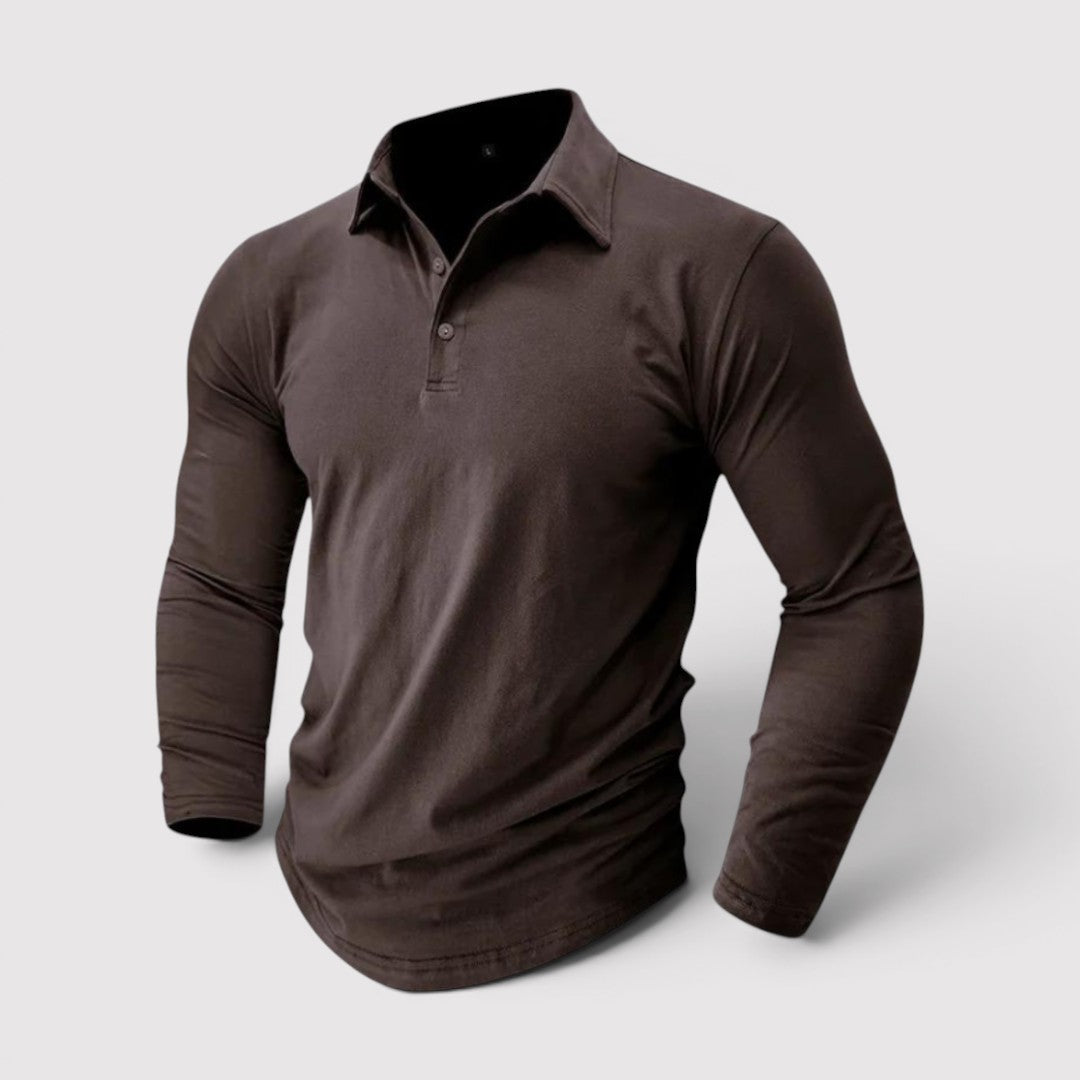 Adrian™ | Leichtes Langarm-Poloshirt in ruhigem Design