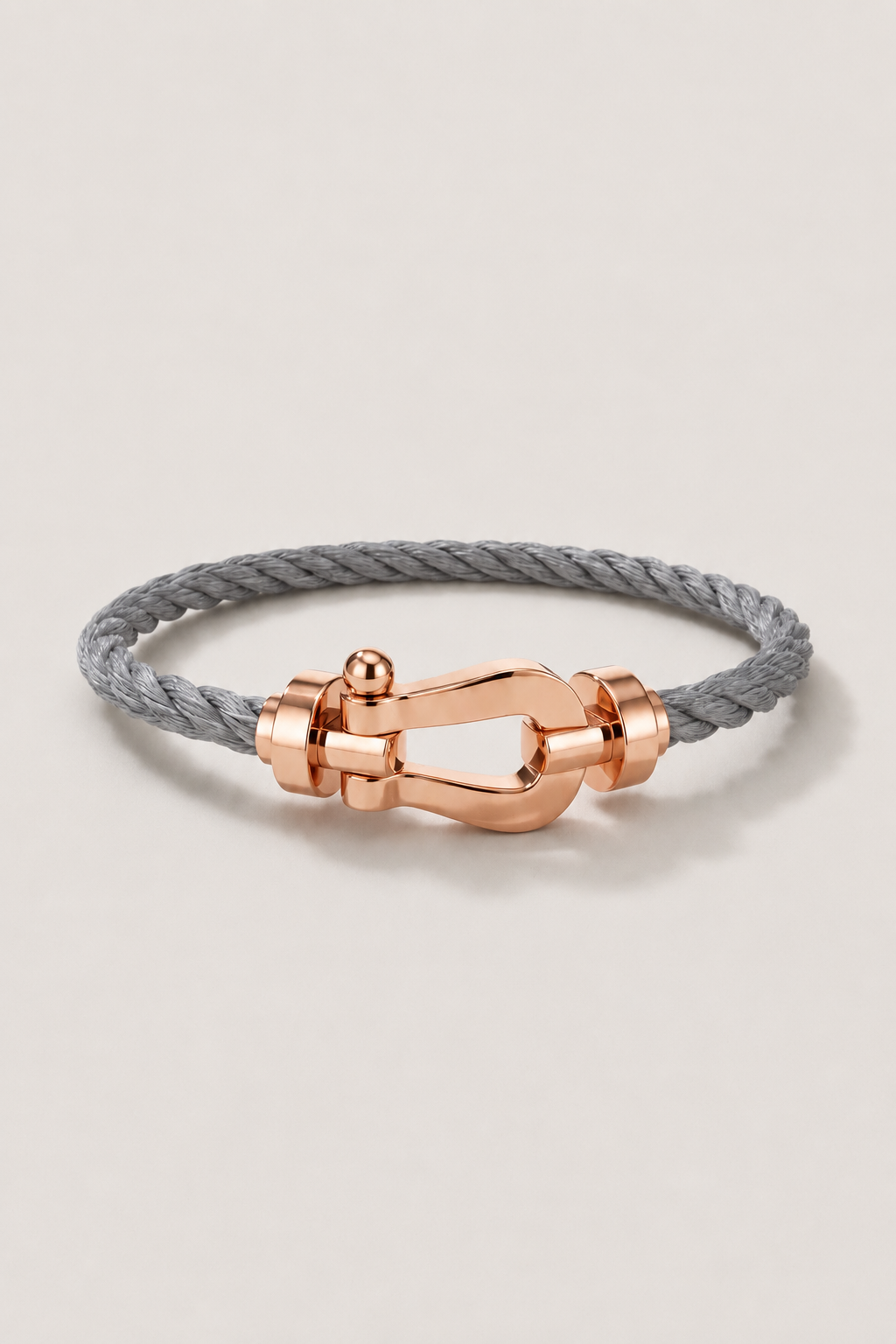 Julius™ | Grau/Roségold Segeltau-Armband