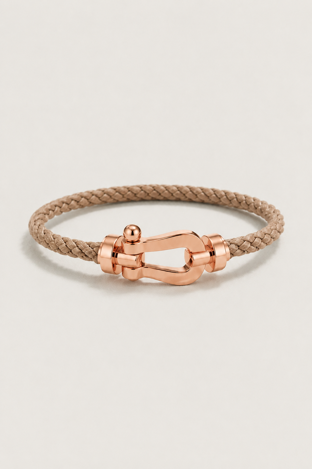 Raphael™ | Segeltau-Armband Hellbraun/Roségold