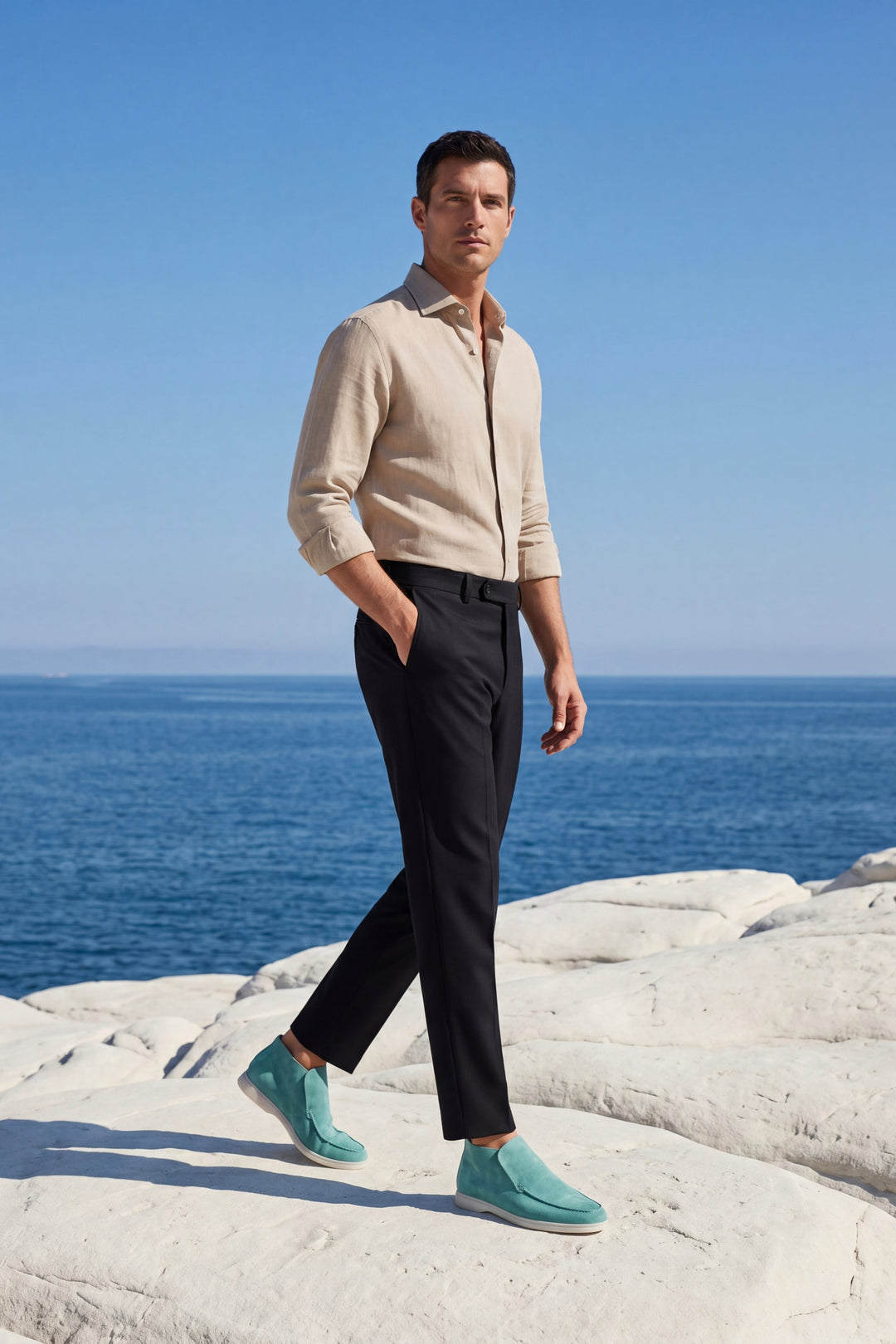 Fabrizio™ | High-Top-Loafer Türkis