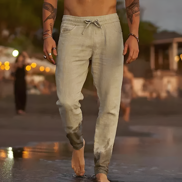 Markus Berlin Herren Leichte Sommerhose, Vorderansicht