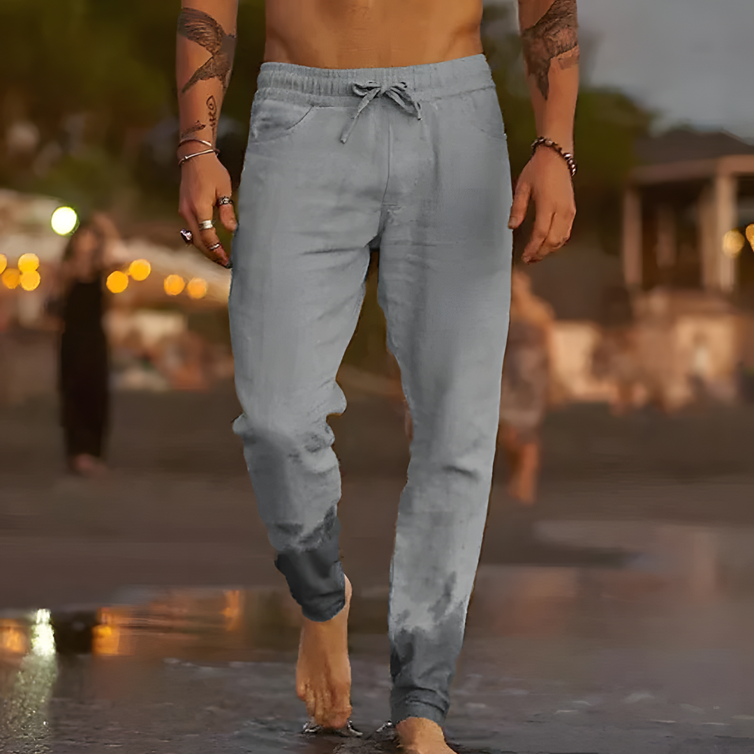Markus Berlin Herren Leichte Sommerhose, Vorderansicht