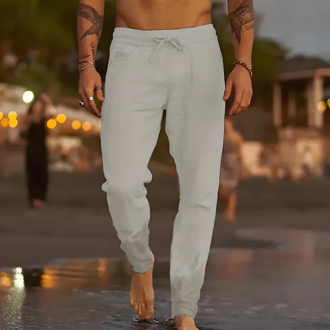 Markus Berlin Herren Leichte Sommerhose, Vorderansicht