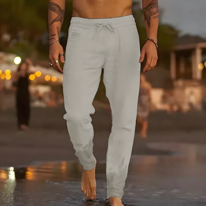 Markus Berlin Herren Leichte Sommerhose, Vorderansicht