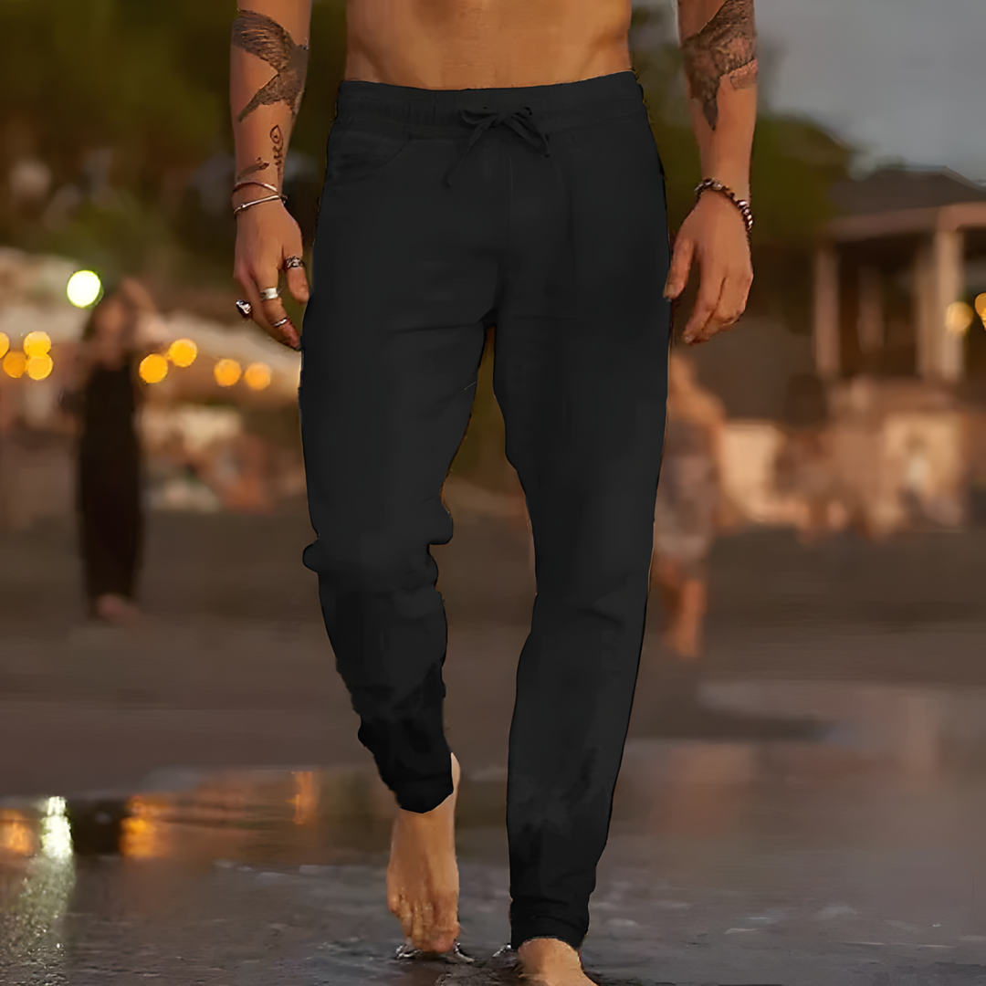 Markus Berlin Herren Leichte Sommerhose, Vorderansicht