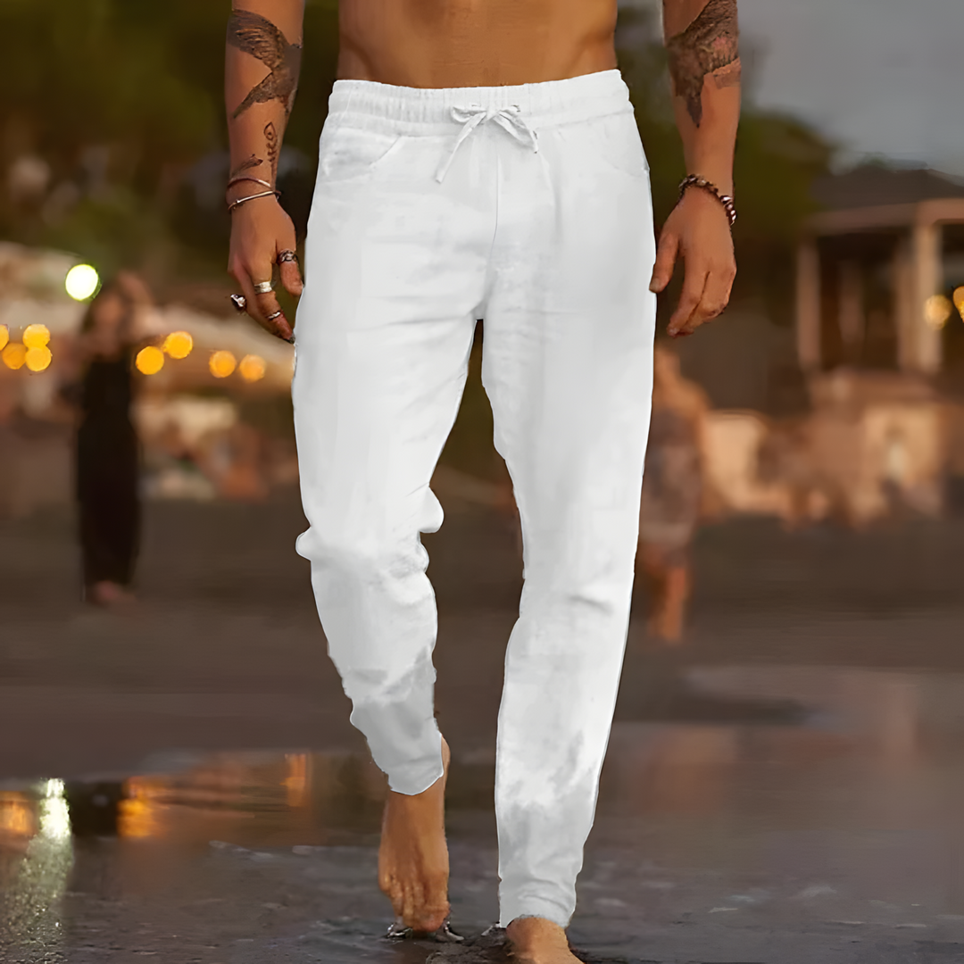 Markus Berlin Herren Leichte Sommerhose, Vorderansicht