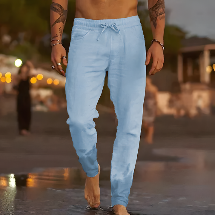 Markus Berlin Herren Leichte Sommerhose, Vorderansicht
