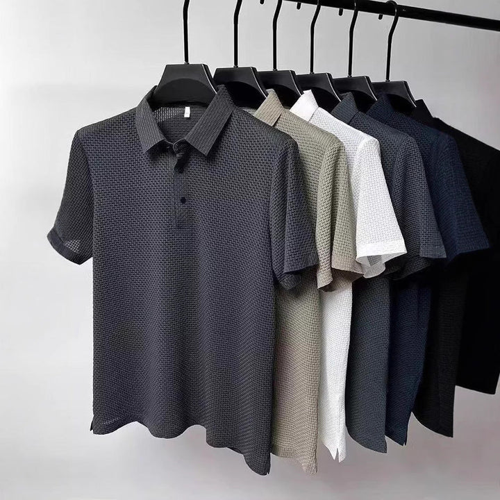 Eberhard™ | Strukturiertes Poloshirt mit klarem Kragen