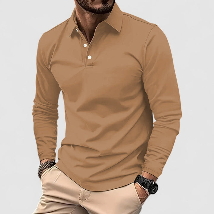 Gottlieb™ | Langarm-Poloshirt mit Kragen
