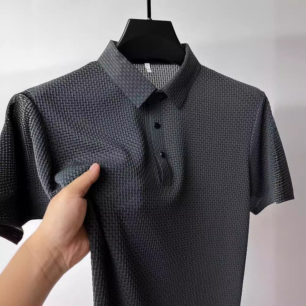 Eberhard™ | Strukturiertes Poloshirt mit klarem Kragen