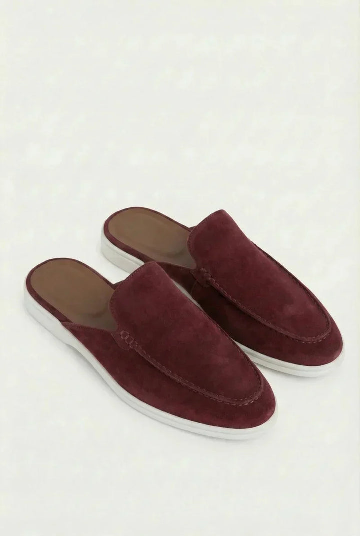 Bordeaux Wildleder Yacht Mule
