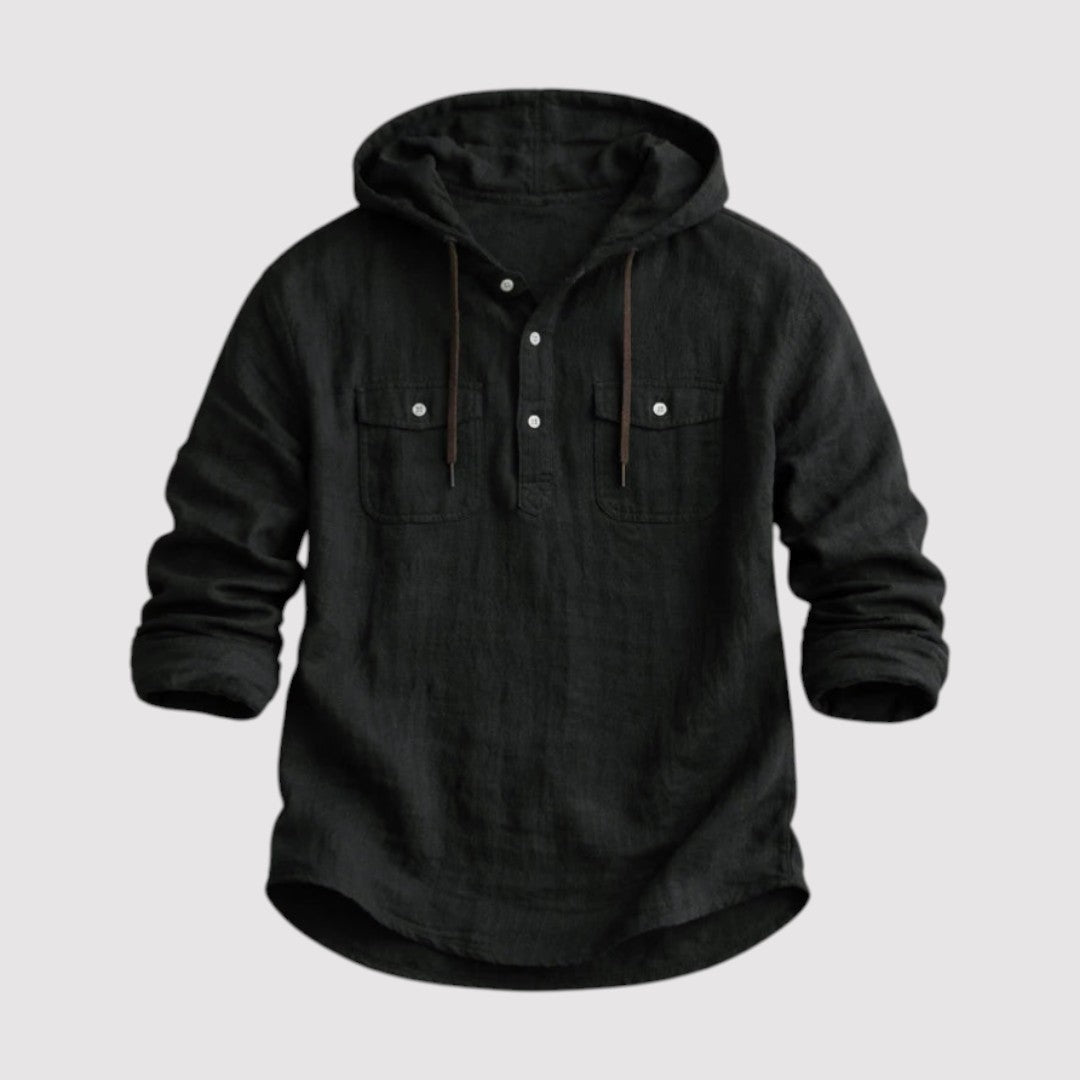 Olaf™ | Leichtes Hoodie-Hemd mit Kapuze