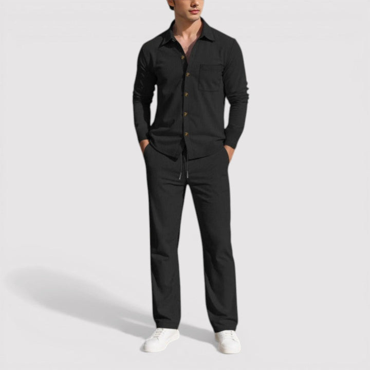 Knut™ | Hemd-Hosen-Set mit Rippenstruktur