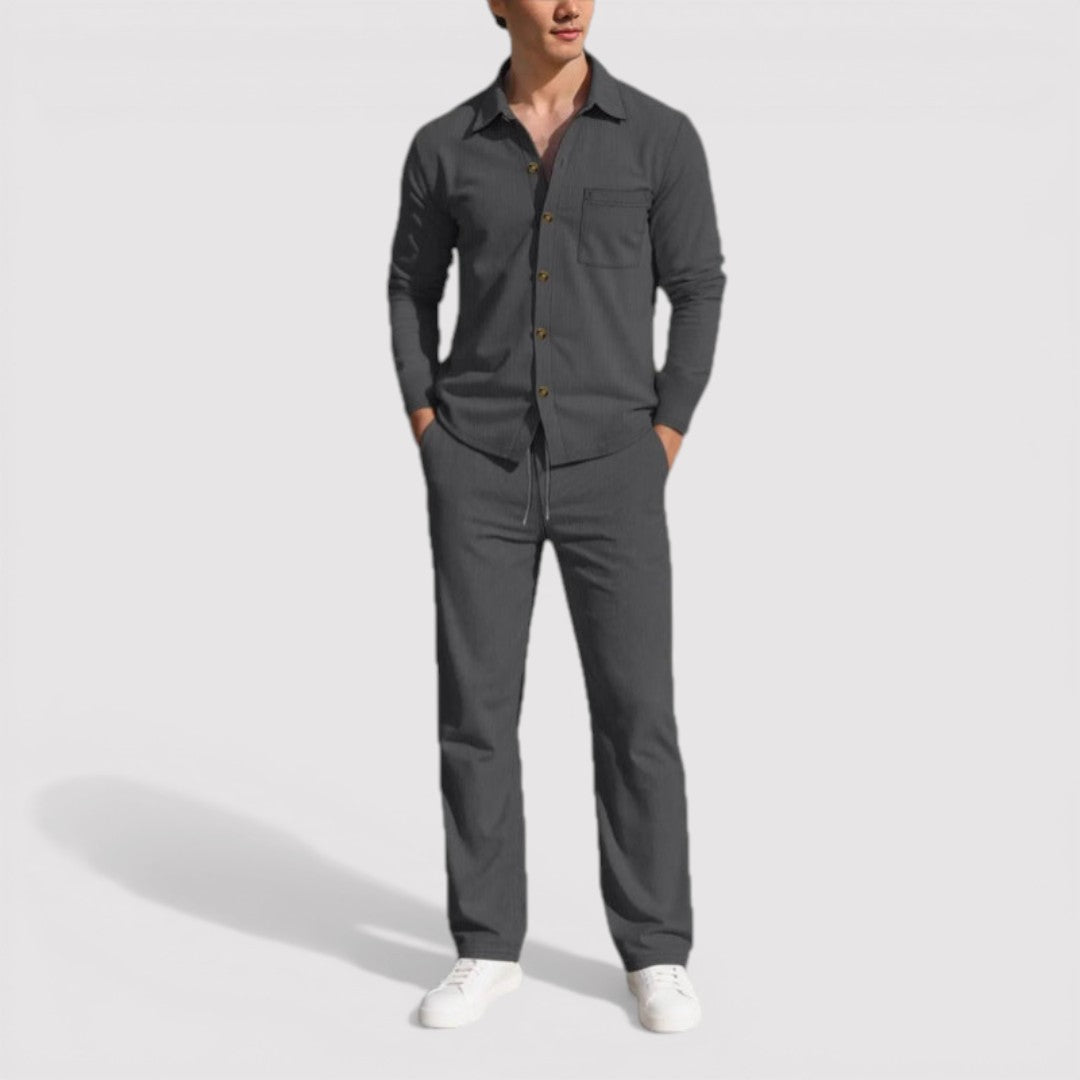 Knut™ | Hemd-Hosen-Set mit Rippenstruktur