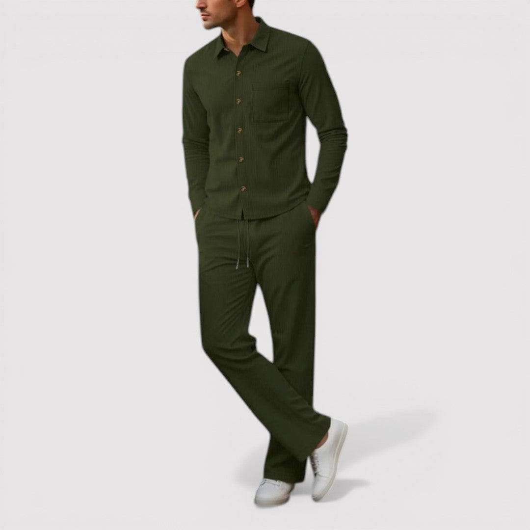 Knut™ | Hemd-Hosen-Set mit Rippenstruktur
