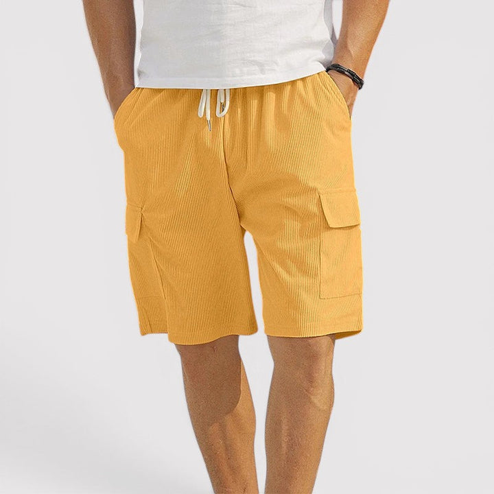 Hauke™ | Feingerippte Shorts mit Kordelzug