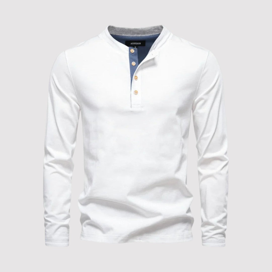 Volker™ | Langarmshirt mit Henley-Kragen