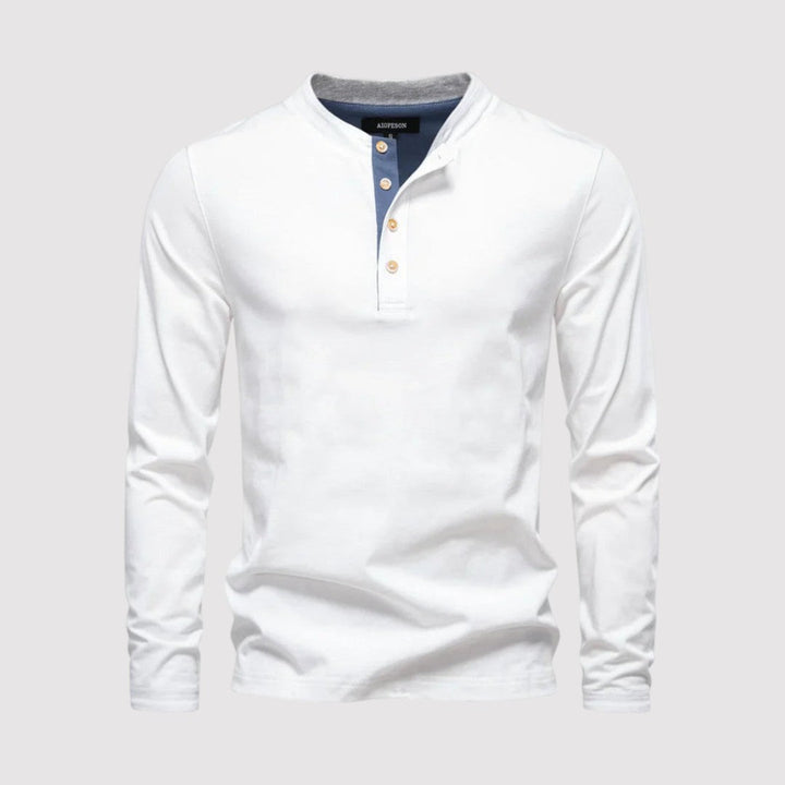 Volker™ | Langarmshirt mit Henley-Kragen