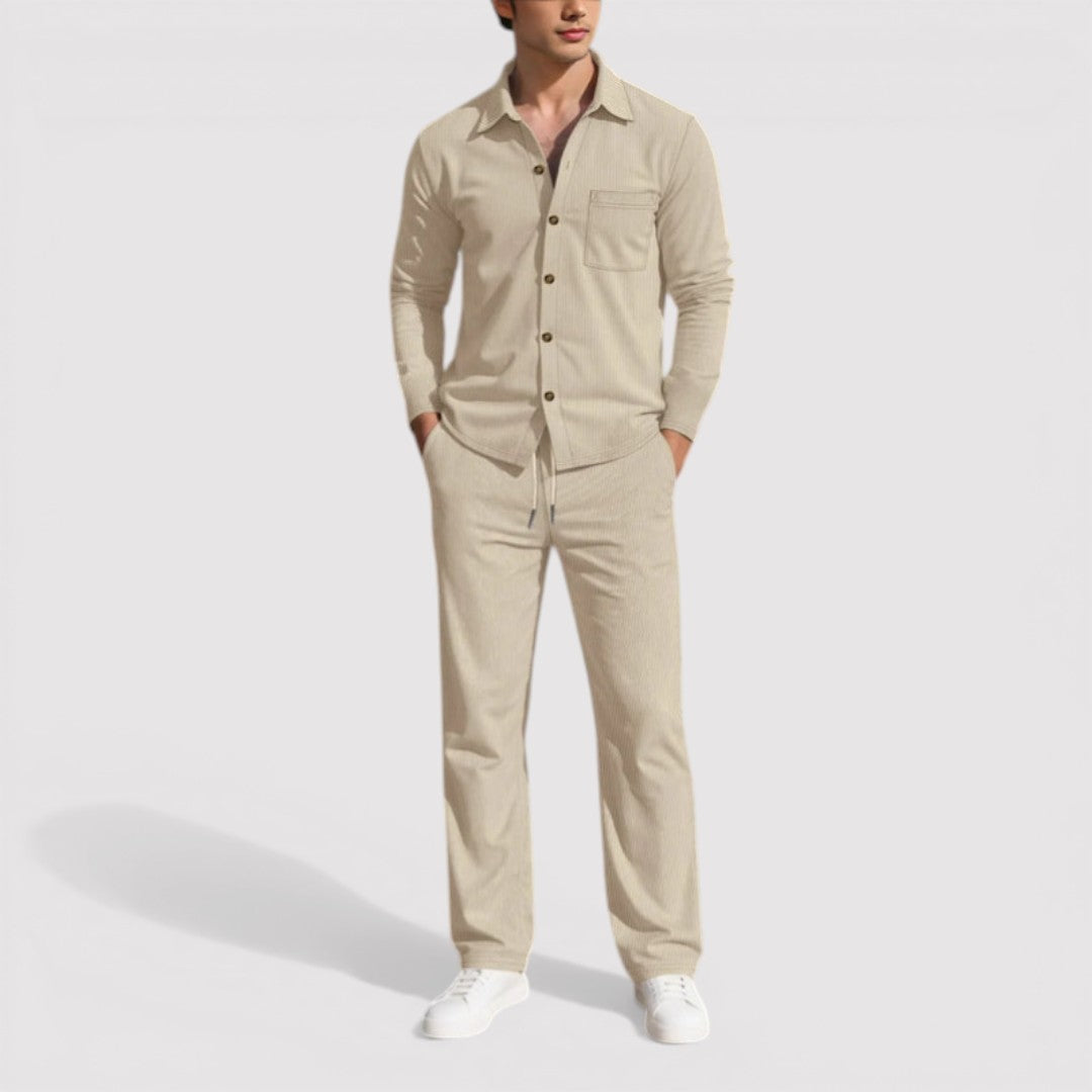Knut™ | Hemd-Hosen-Set mit Rippenstruktur