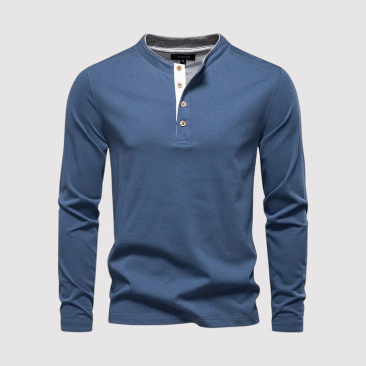 Volker™ | Langarmshirt mit Henley-Kragen