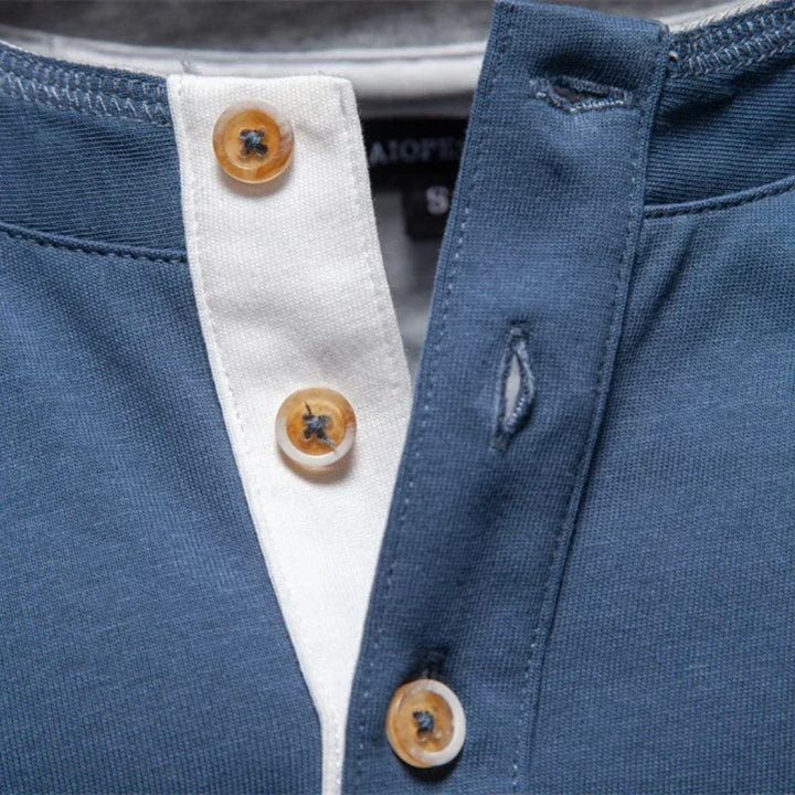 Volker™ | Langarmshirt mit Henley-Kragen