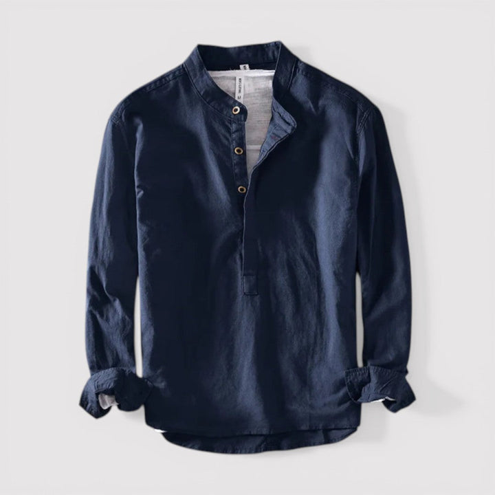 Siegfried™ | Leichtes Hemd mit Bandkragen