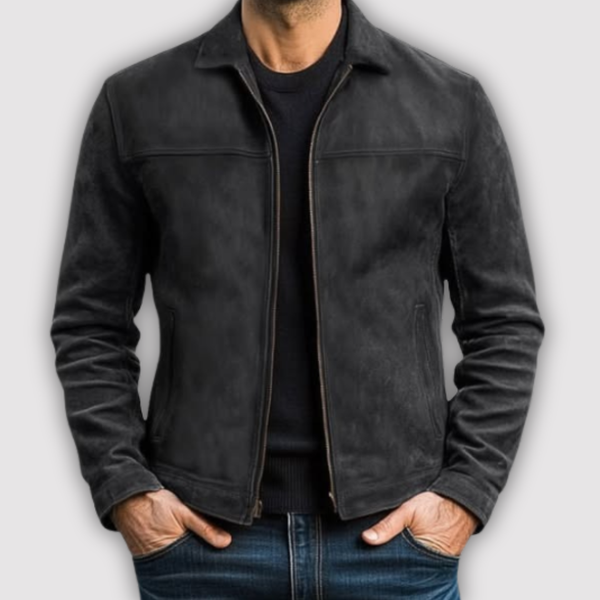 Markus Berlin Herren Jacke mit glattem Finish, Vorderansicht
