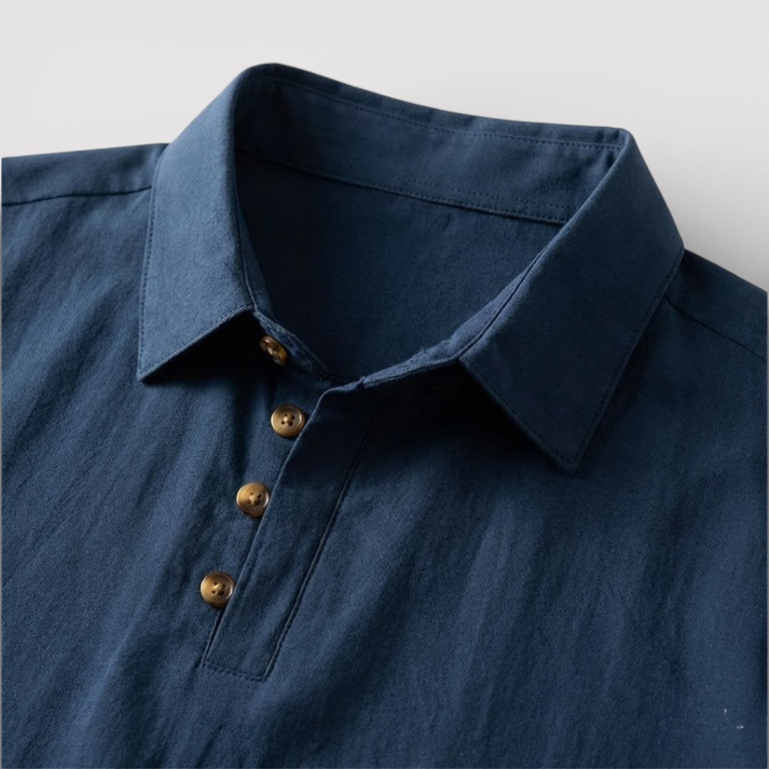 Raphael™ | Elegantes Poloshirt mit Dreiknopfleiste
