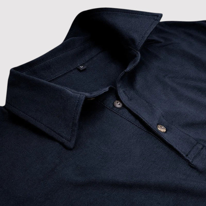 Adrian™ | Leichtes Langarm-Poloshirt in ruhigem Design