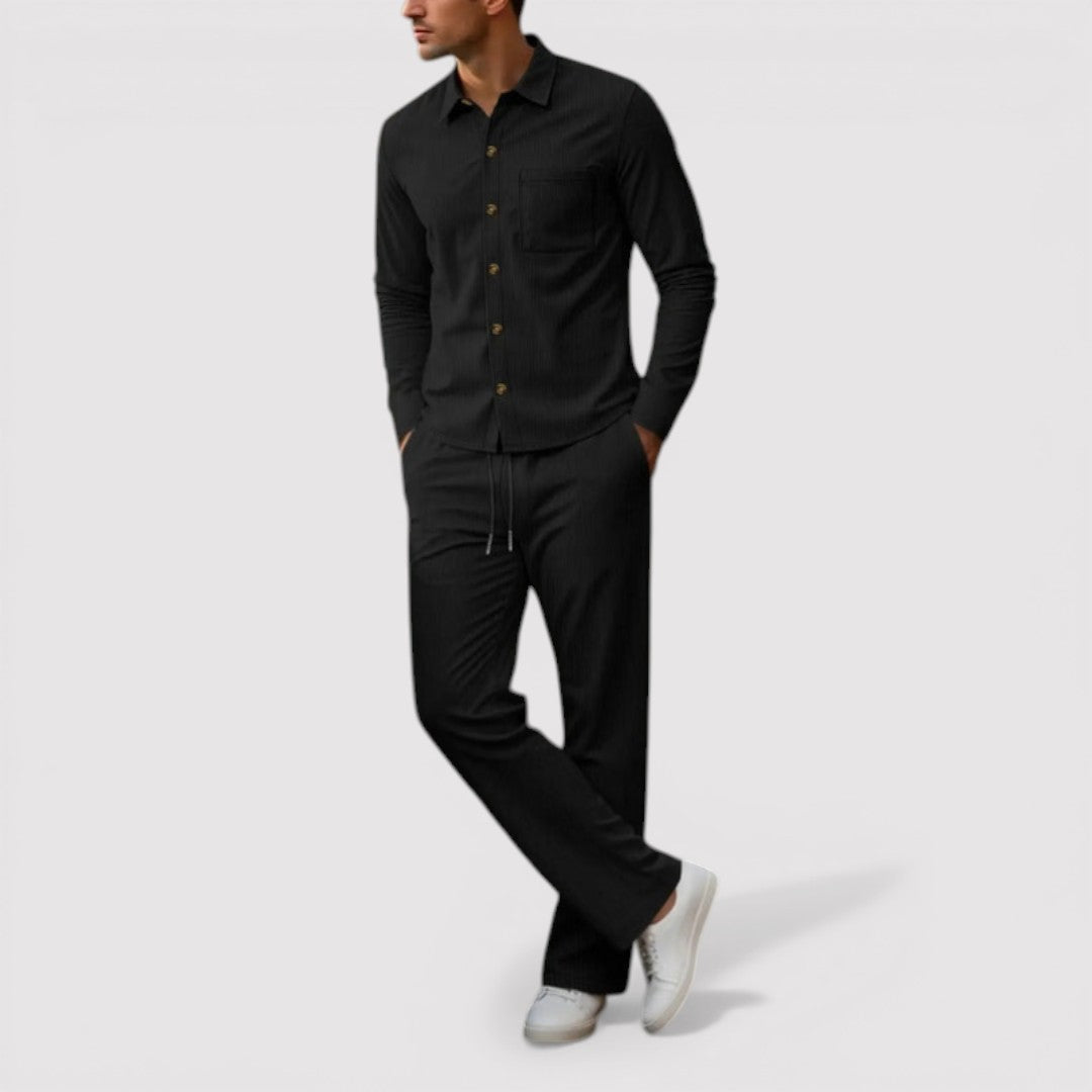 Knut™ | Hemd-Hosen-Set mit Rippenstruktur