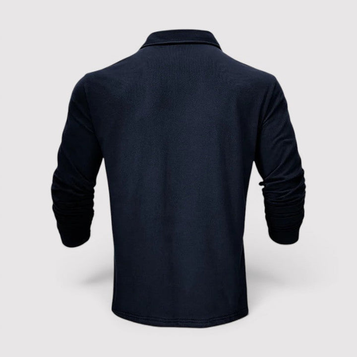 Adrian™ | Leichtes Langarm-Poloshirt in ruhigem Design