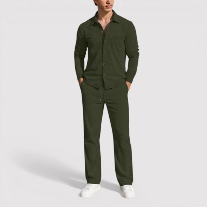 Knut™ | Hemd-Hosen-Set mit Rippenstruktur