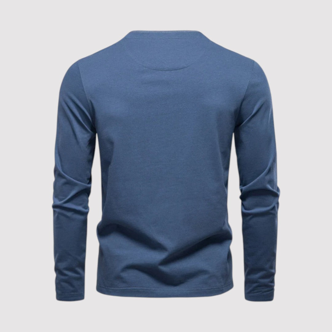 Volker™ | Langarmshirt mit Henley-Kragen