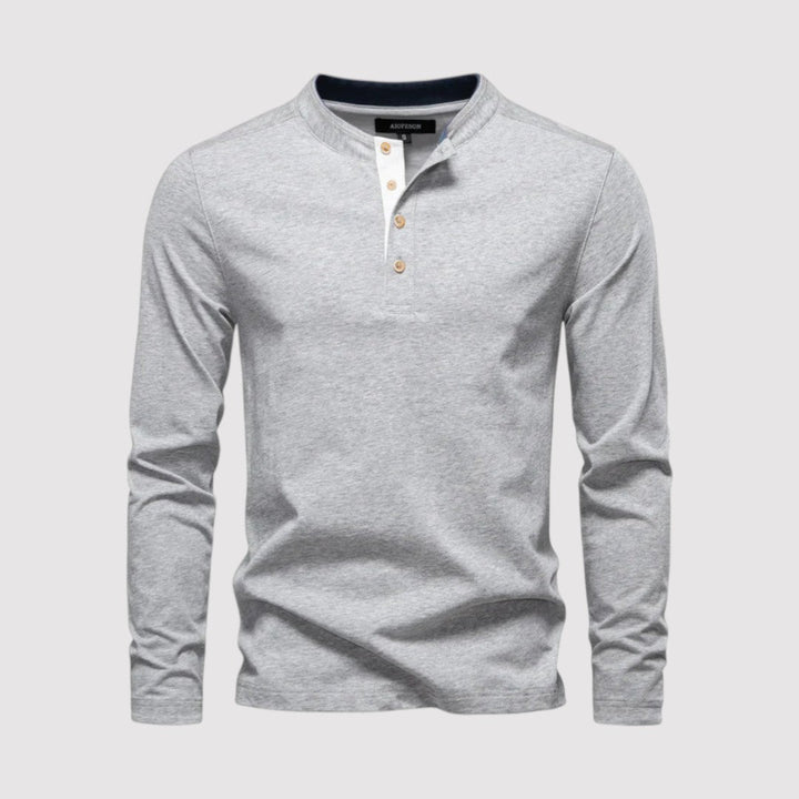 Volker™ | Langarmshirt mit Henley-Kragen