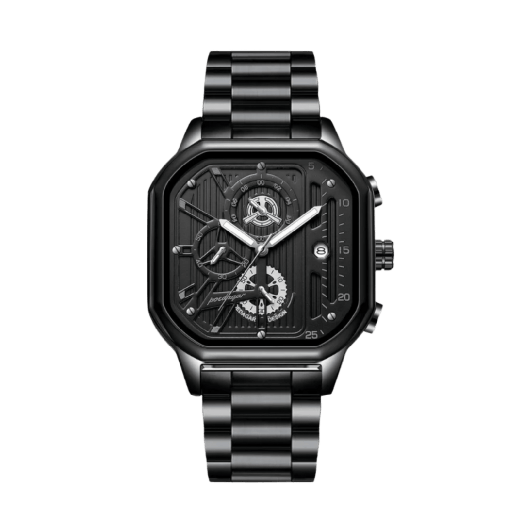 Edmund™ | Elegante Edelstahl-Quarzuhr im modernen Design