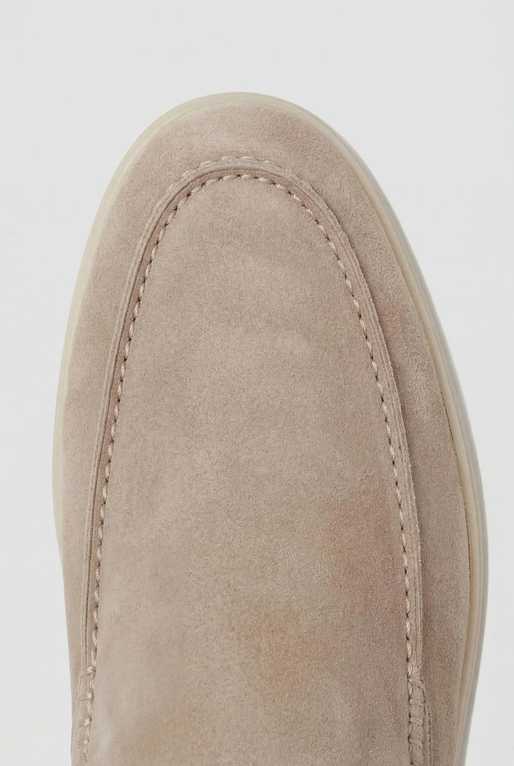 Beige Wildleder Yacht Mule