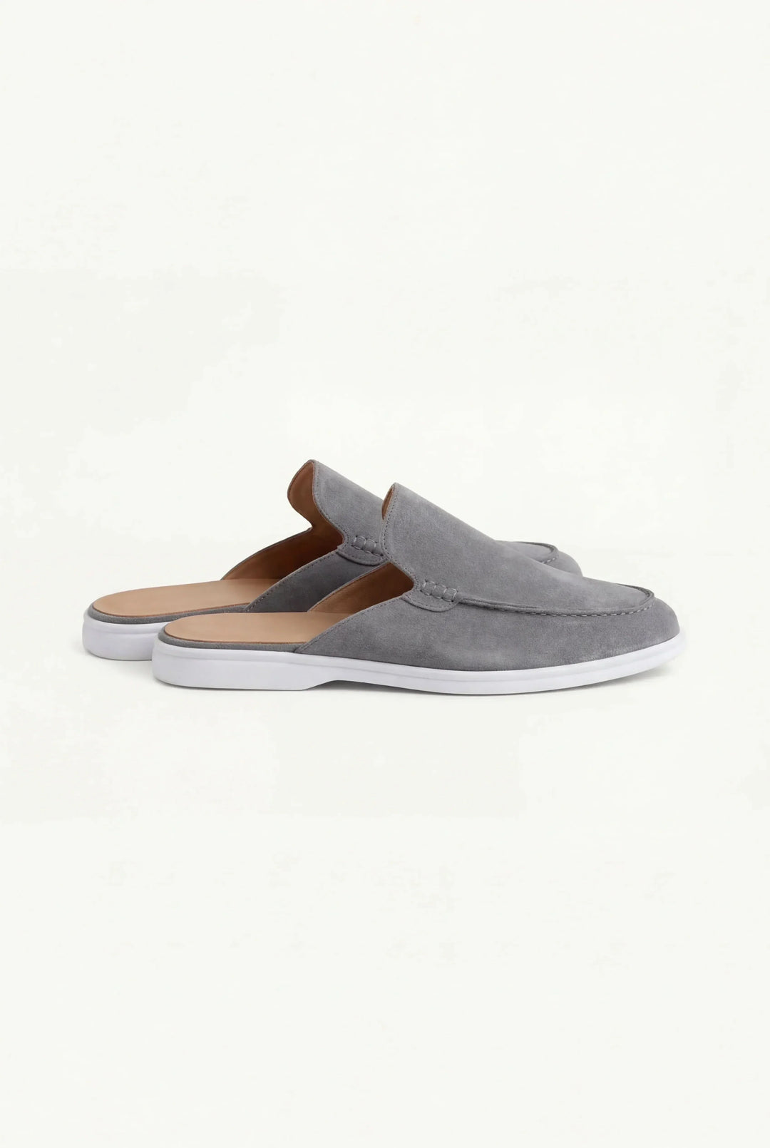 Grau Wildleder Yacht Mule