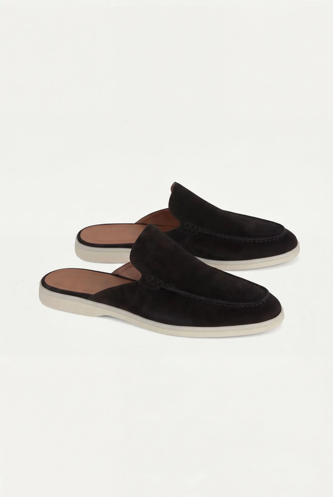 Schwarze Wildleder Yacht-Mule