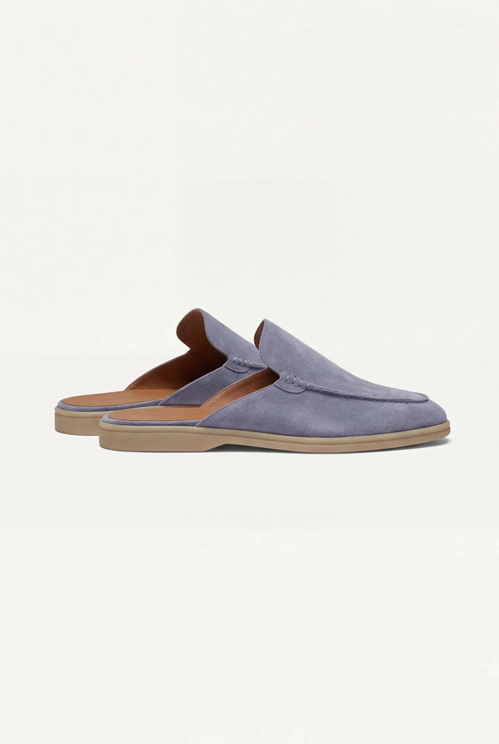 Babyblaues Wildleder Yacht-Mule
