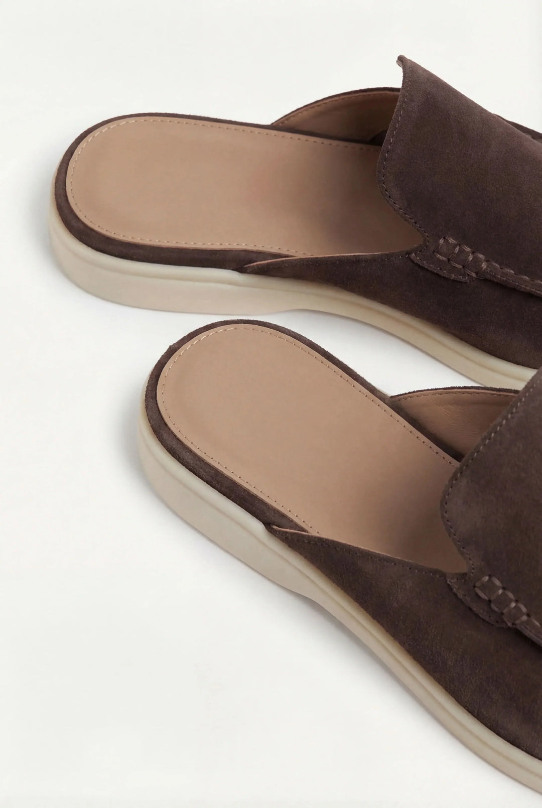 Braune Wildleder Yacht Mule