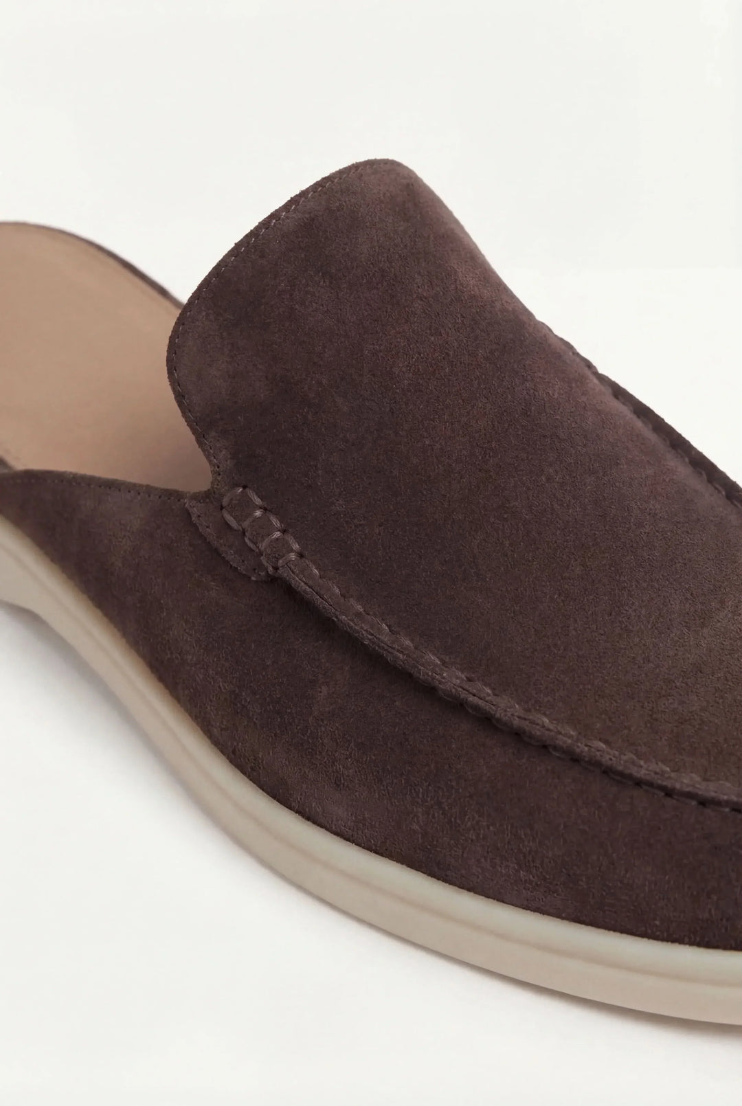 Braune Wildleder Yacht Mule