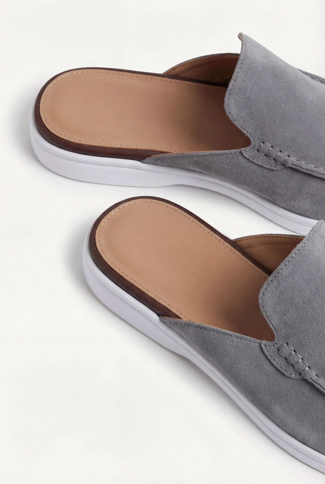 Grau Wildleder Yacht Mule