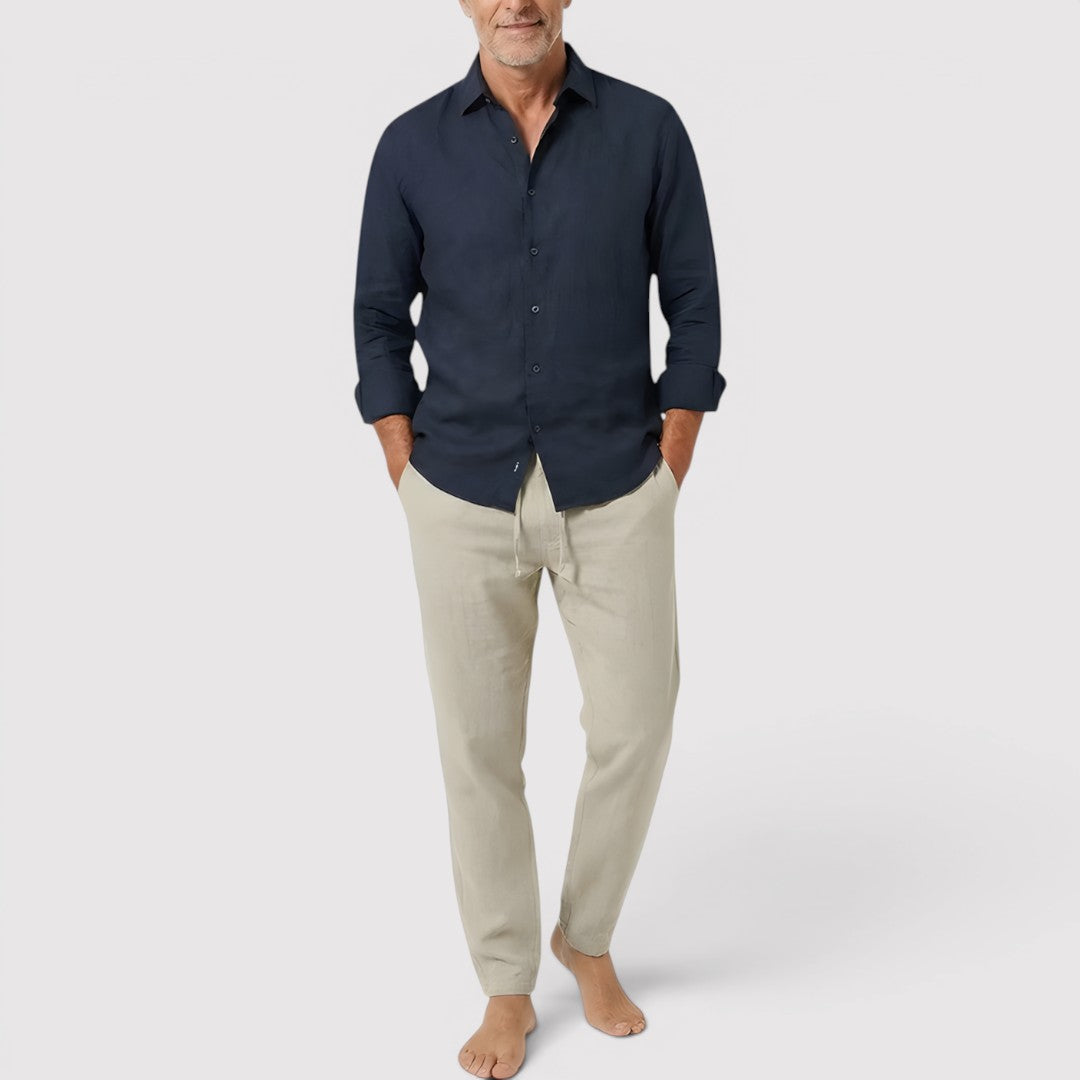 Markus Berlin Herren Leichte Sommerhose, Vorderansicht
