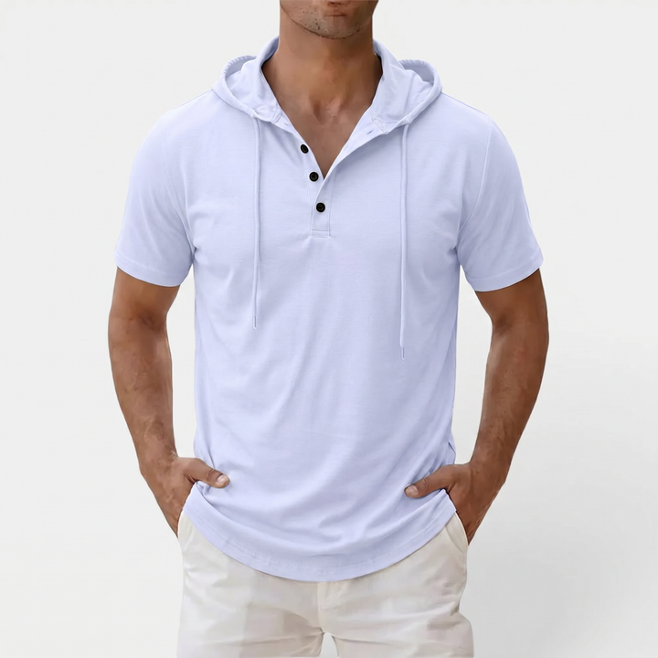 Malte™ | Atmungsaktives Kapuzenshirt mit Knopfleiste
