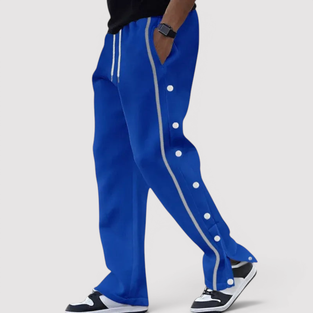 Falk™ | Leichte Hose mit seitlicher Knopfleiste
