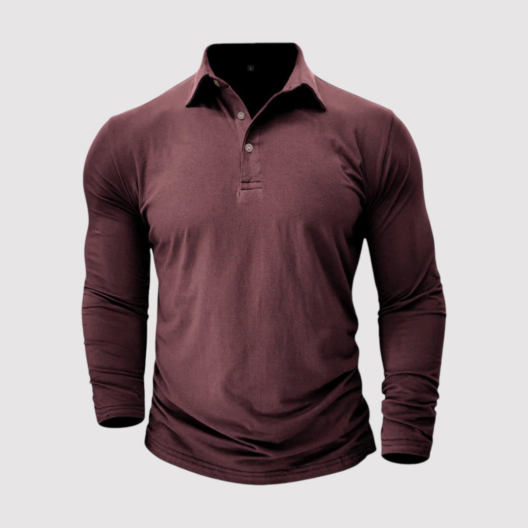 Pirmin™ | Langarm-Poloshirt mit klassischem Kragen